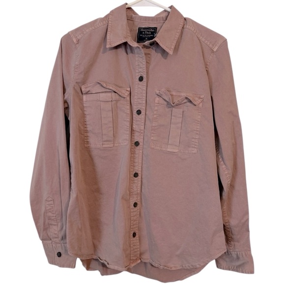 🌹 NWOT: ABERCROMBIE & FITCH UTILITY BUTTON DOWN SHIRT - Picture 1 of 4